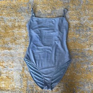 Aerie Light Blue metallic Ribbed Swimsuit ✨